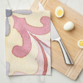 Paño De Cocina Colorido boho artístico Elegante floral acuarela