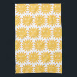 Paño De Cocina Colorido patrón amarillo de sol moderno<br><div class="desc">Decoren su cocina con esta toalla de arte de sol. ¡Hace que el hogar sea un gran placer,  un cumpleaños o un regalo de boda! Puede personalizar y agregar texto también. Revisa mi tienda por muchos más colores y patrones!</div>