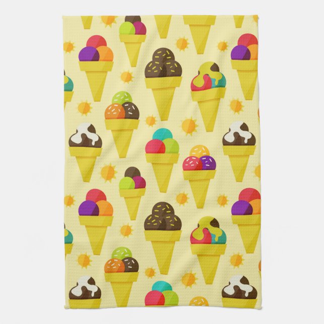Paño De Cocina Coloridos helados Personalizados (Vertical)