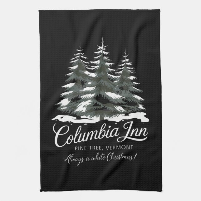 Paño De Cocina Columbia Inn Pine Tree Vermont A White Navidades (Vertical)