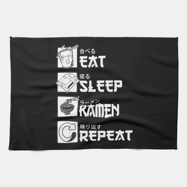 Paño De Cocina Coma el sueño Anime Repetir la idea de regalo Cosp (Horizontal)