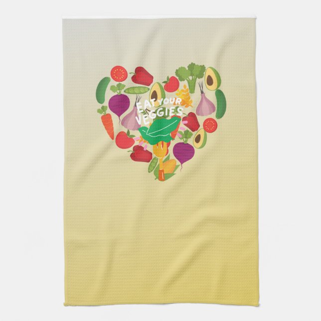 Paño De Cocina Coma tus verduras (Vertical)