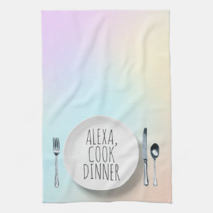 Paño De Cocina comando humorístico de Alexa para la cena