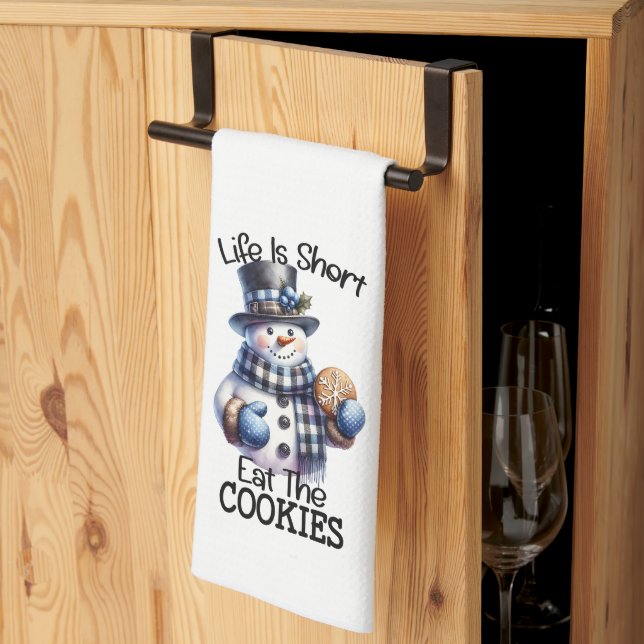 Paño De Cocina Come a los muñecos de nieve (Pliegue de tercios)
