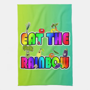 Paño De Cocina come el arcoiris