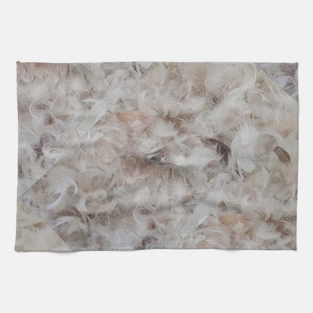 Paño De Cocina Comforter Feathers Fotografía divertida (Horizontal)