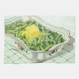 Paño De Cocina Comida antigua, cazuela de judías verdes con mante