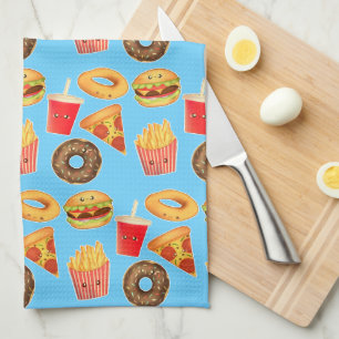 Paño De Cocina Comida chatarra kawaii