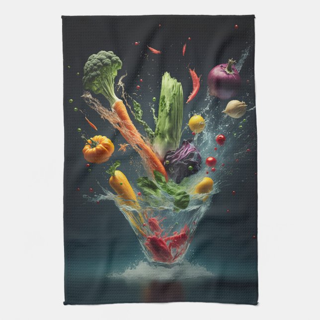 Paño De Cocina Comida de cocina Verduras (Vertical)