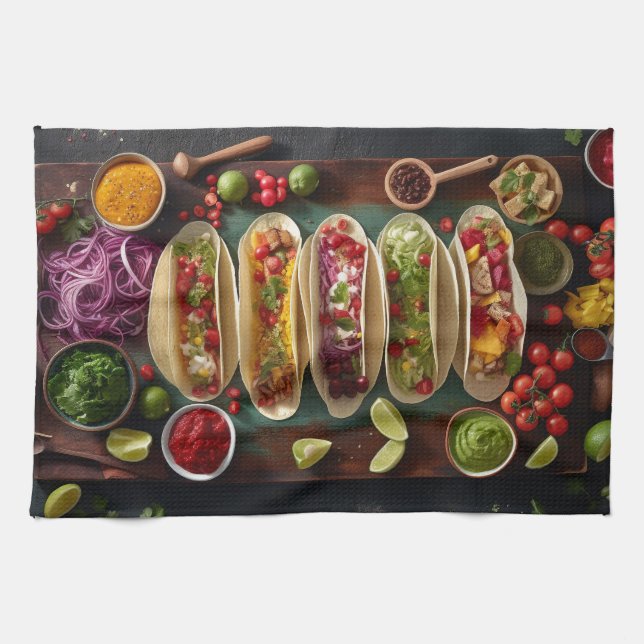 Paño De Cocina Comida mexicana (Horizontal)