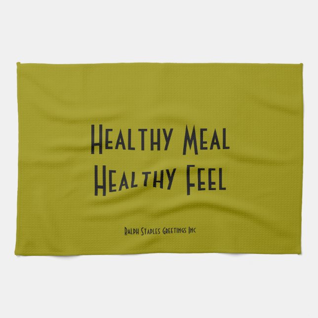 Paño De Cocina Comida saludable (Horizontal)