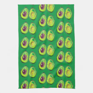 Paño De Cocina Comida vegana verde Aguacate Foodie vegetariano