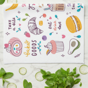 Paño De Cocina Comida y bebida variada