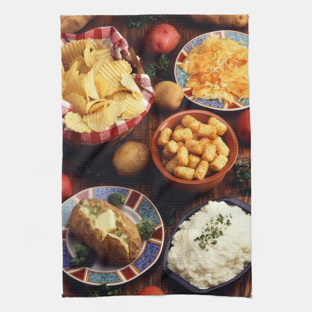 Paño De Cocina Comidas de la patata (Vertical)