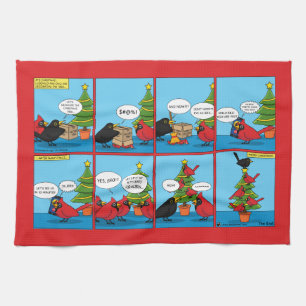 Paño De Cocina Cómo decorar un cómic de árbol de Navidad