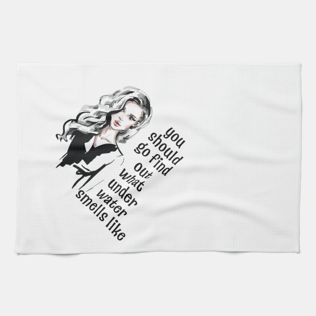 Paño De Cocina Cómo huele bajo el agua (Horizontal)