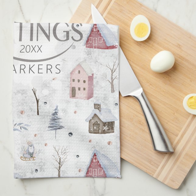 Paño De Cocina Cómodo Navidades domésticos Pink ID985 (Doblado Cuarto)