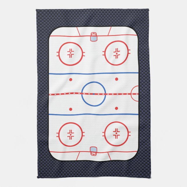 Paño De Cocina Compañero de juego de hockey estilo fibra de carbo (Vertical)