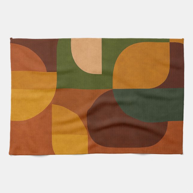 Paño De Cocina Composición abstracta modernista de mediados de si (Horizontal)