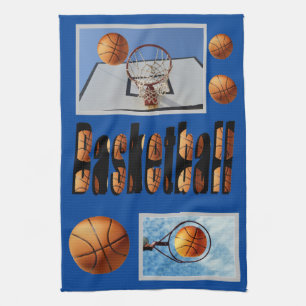 Paño De Cocina Composición de inspiración de baloncesto,