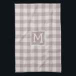 Paño De Cocina Comprobación de búfalo Plaid Gingham Check Monogra<br><div class="desc">Lleve el encanto atemporal y el estilo acogedor de una casa de campo a su cocina con nuestra toalla de cocina estilo Monograma de la casa de campo Buffalo Check Beige Plaid. Esta elegante toalla de cocina, que combina sin esfuerzo la calidez rústica con la simplicidad moderna, presenta un patrón...</div>