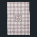 Paño De Cocina Comprobación de búfalo Plaid Gingham Check Monogra<br><div class="desc">Lleve el encanto atemporal y el estilo acogedor de una casa de campo a su cocina con nuestra toalla de cocina estilo Monograma de la casa de campo Buffalo Check Beige Plaid. Esta elegante toalla de cocina, que combina sin esfuerzo la calidez rústica con la simplicidad moderna, presenta un patrón...</div>