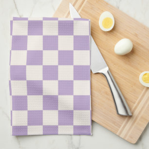 Paño De Cocina Comprobación púrpura, Patrón de tablero de cheq