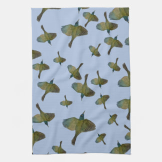 Paño De Cocina Comúnmente Grackle Green Bird Blue Flock Kitchen T