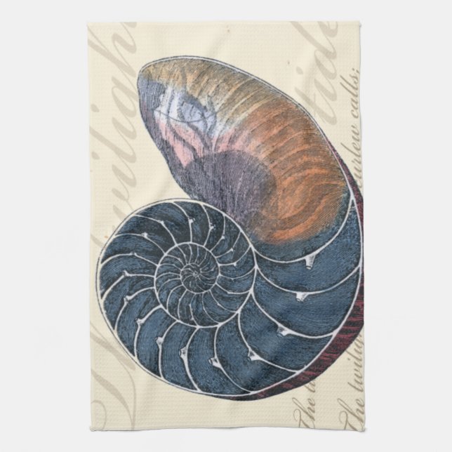 Paño De Cocina Concha de mar romántica (Vertical)