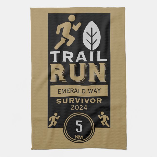 Paño De Cocina Concurso de carreras de Trail Runner (Vertical)