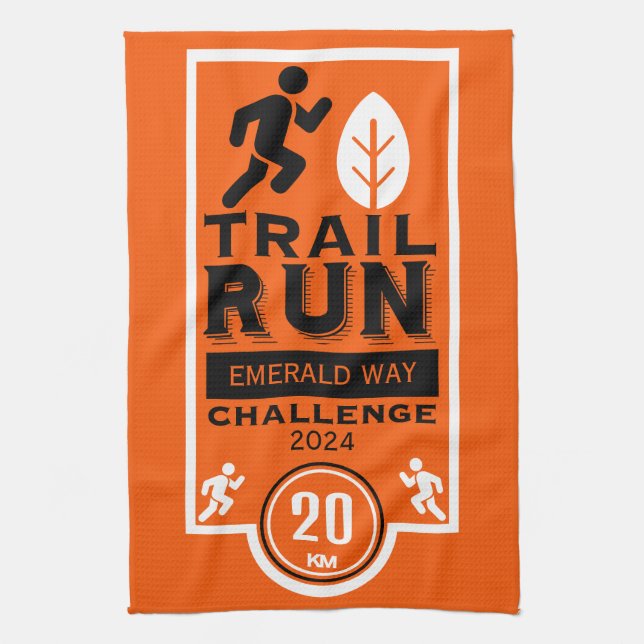 Paño De Cocina Concurso de carreras de Trail Runner (Vertical)