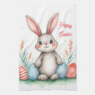 Paño De Cocina Conejito de Pascua y Huevos Colección Popular