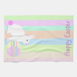 Paño De Cocina Conejo de Pascua feliz y huevos