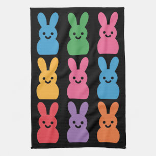 Paño De Cocina Conejo de Pascua Huevos Plaid Leopardo