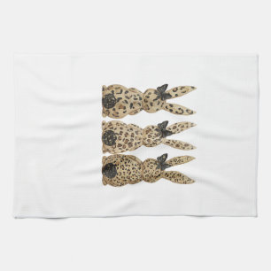 Paño De Cocina Conejo Lindo de Leopardo Lazo Divertido Día de Pas