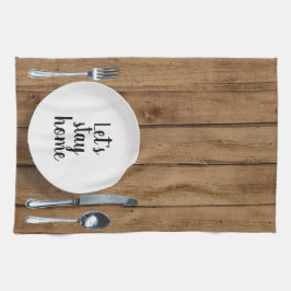 Paño De Cocina Configuración de cena en madera de roble
