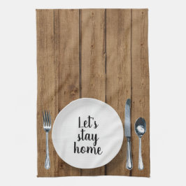 Paño De Cocina Configuración de cena en madera de roble