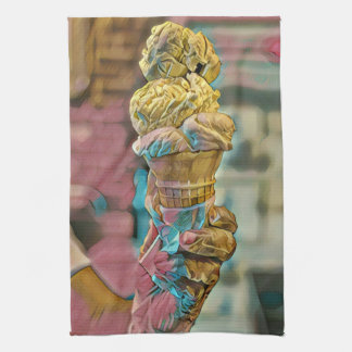 Paño De Cocina Cono de helado vintage