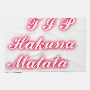 Paño De Cocina Consejo de San Valentín: Hakuna Matata Gracioso Ar