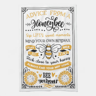 Paño De Cocina Consejo de una abeja de miel