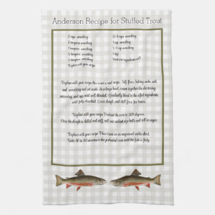 Paño De Cocina Conservación de recetas Pesca con mosca de pescado