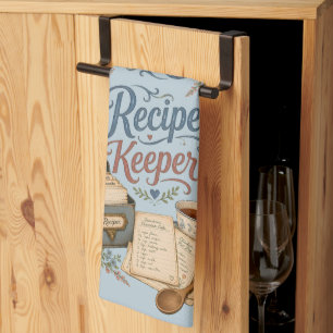Paño De Cocina Conservador de Recetas Florales Vintage Cottagecor