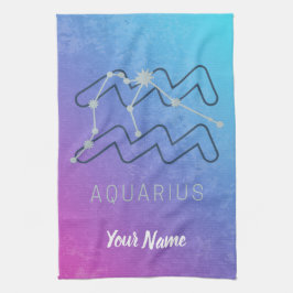 Paño De Cocina Constelación de la estrella del Zodiaco Aquarius