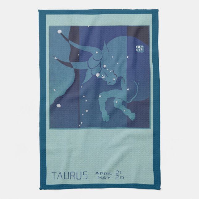Paño De Cocina Constelación de toros Taurus Astrología zodiaca vi (Vertical)