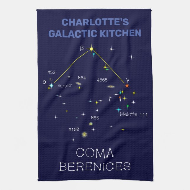 Paño De Cocina Constelación del hemisferio norte Coma Berenices (Vertical)