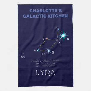 Paño De Cocina Constelación del hemisferio norte Lyra