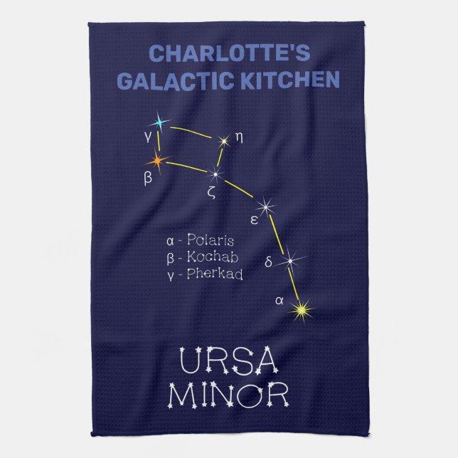 Paño De Cocina Constelación del hemisferio norte Ursa Menor (Vertical)