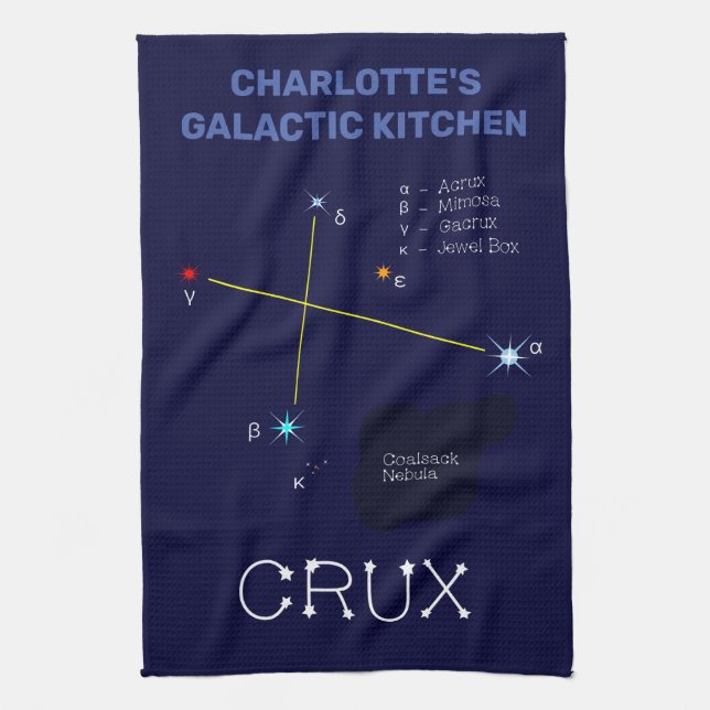 Paño De Cocina Constelación del hemisferio sur crux (Vertical)