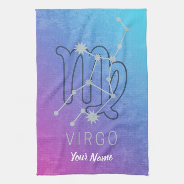 Paño De Cocina Constelación del Horóscopo de Signo Zodiaco Virgo (Vertical)
