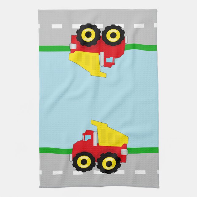 Paño De Cocina Construcción Dumptruck de los niños (Vertical)